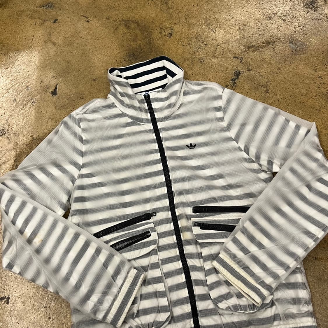 [정품/95] 아디다스 파이어버드 스트라이프 나일론 바람막이 자켓 b15 상품이미지1