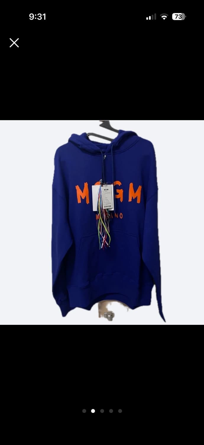 (새상품) MSGM 브러쉬 로고 후드티  상품이미지2