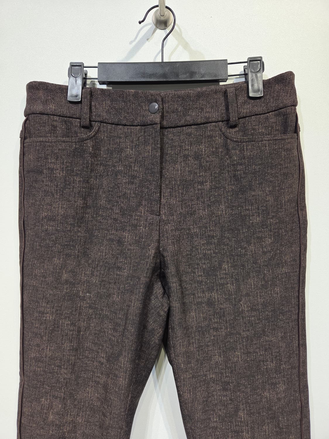 잭니클라우스 여성 멜란지 브라운 기모 골프 팬츠 상품이미지3