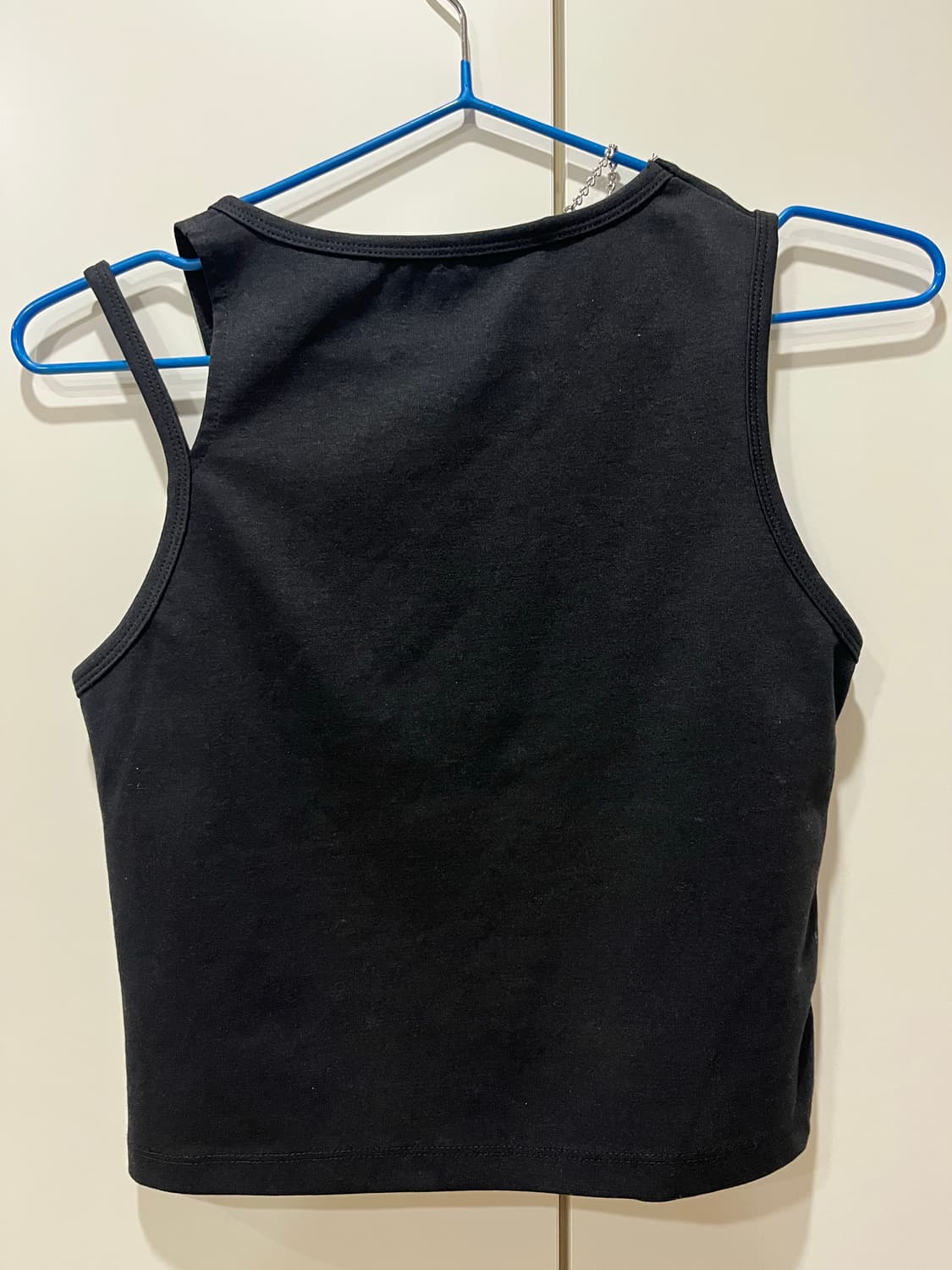 SSY 랩 하트 체인 슬리브리스 블랙 상품이미지6