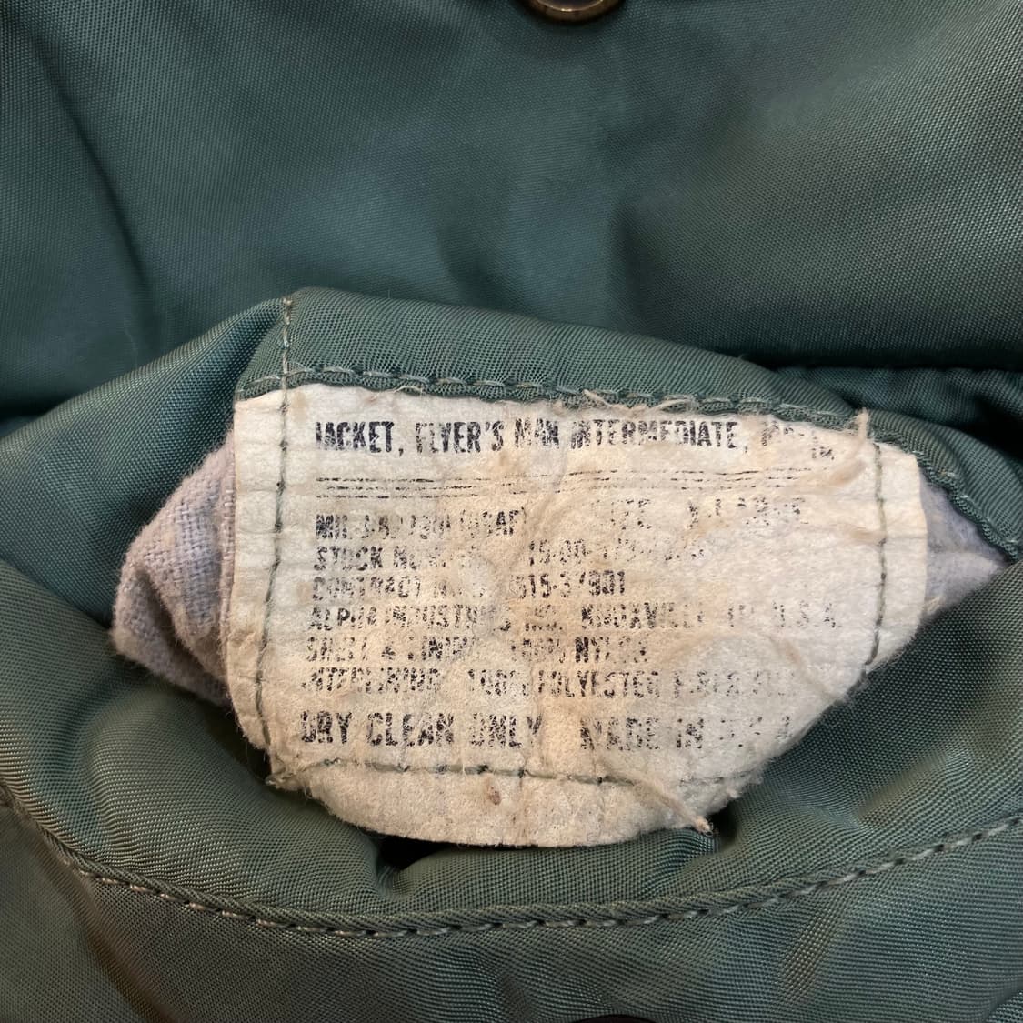 70s 알파인더스트리 미군 오리지널 리버시블 카키 ma-1 상품이미지5