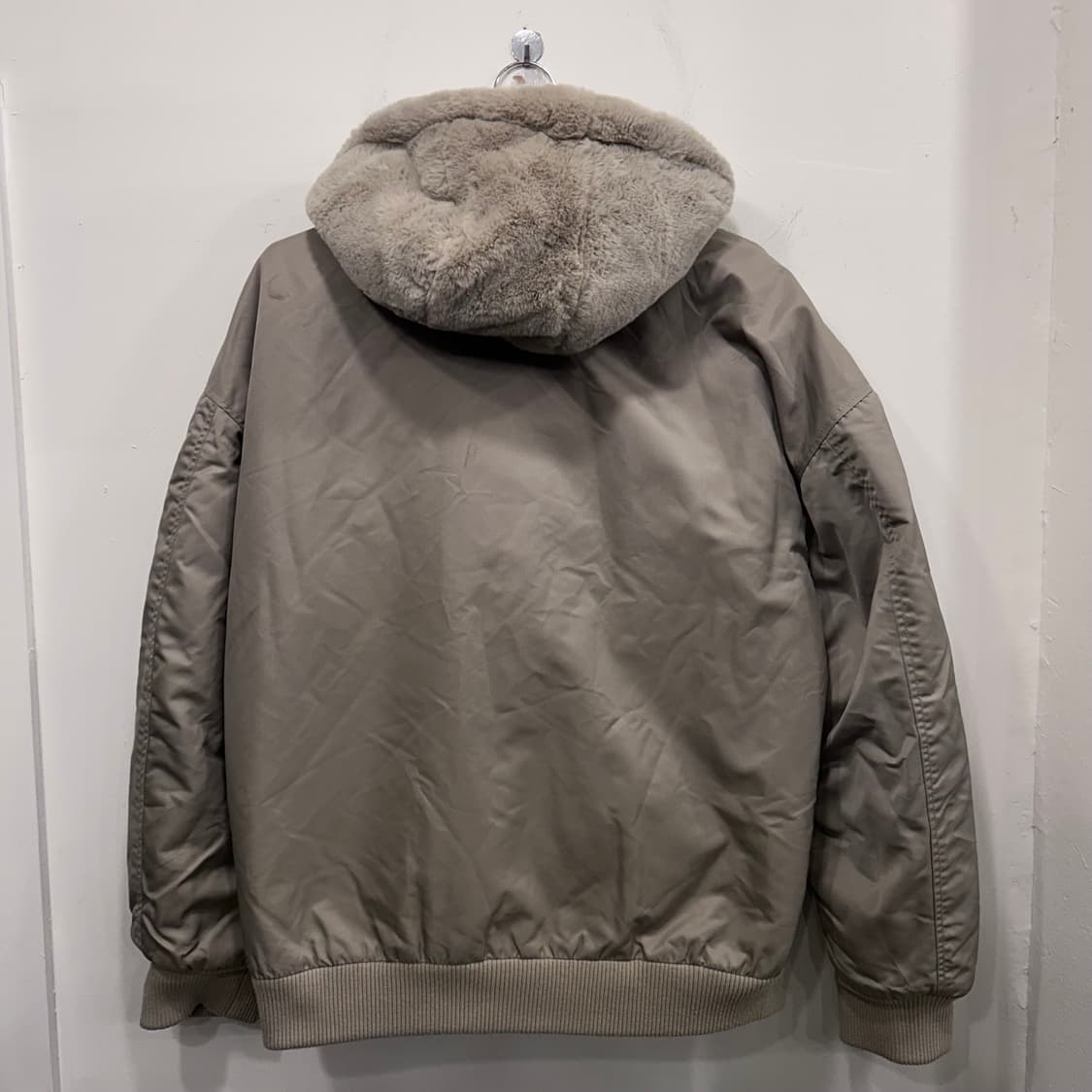 자라 맨즈 리버시블 밍크 후드 ma-1 항공점퍼 상품이미지6