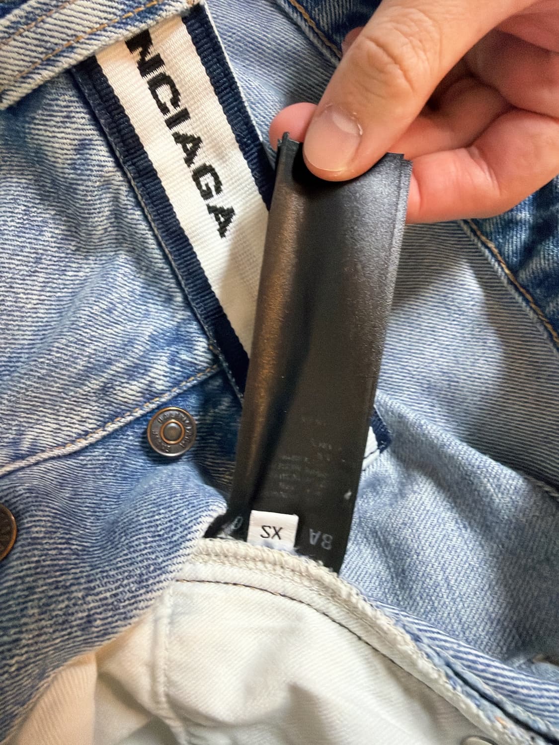 발렌시아가 데님 xs 연청 청바지 상품이미지5