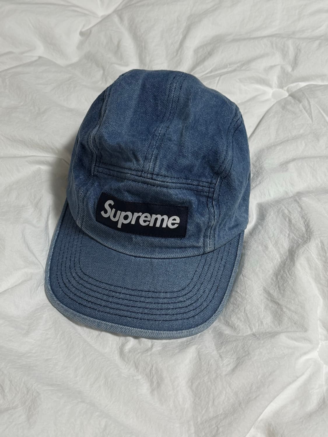 슈프림 워시드 치노 트윌 캠프캡 데님 - 23FW 상품이미지1