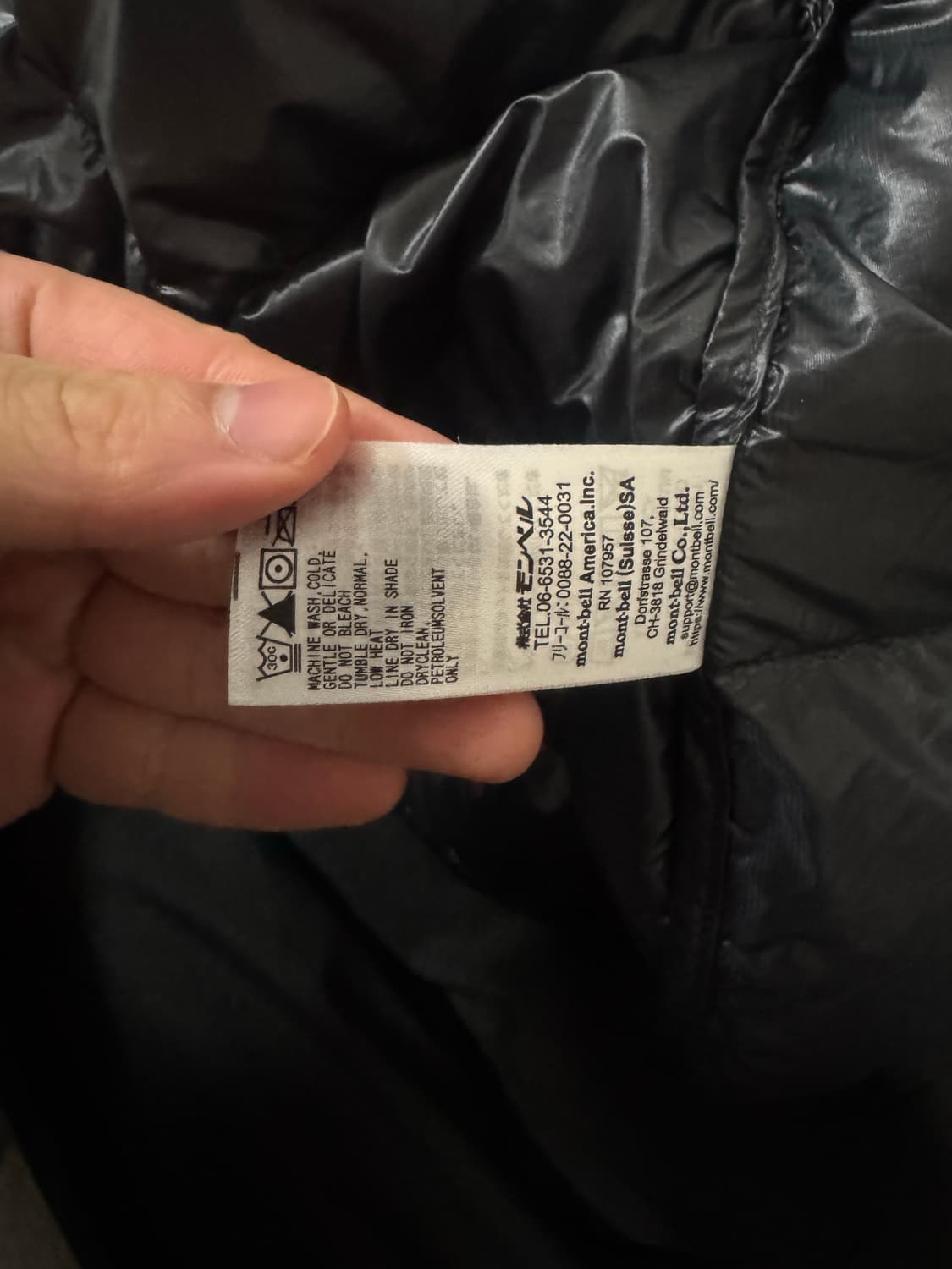 몽벨 슈페리어 다운 자켓 블랙 경량패딩 상품이미지3