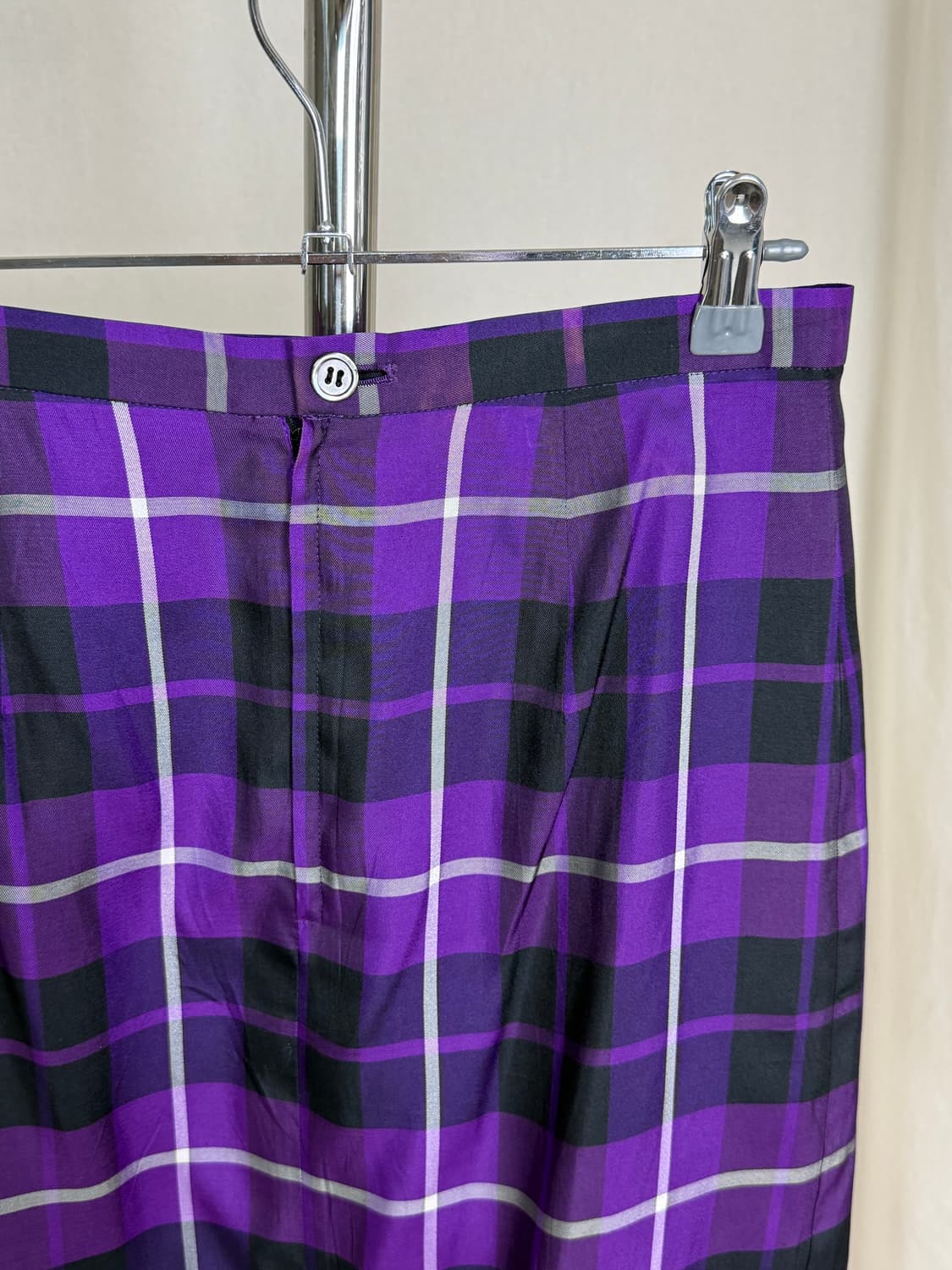 Zucca 체크 실크 스커트 상품이미지7