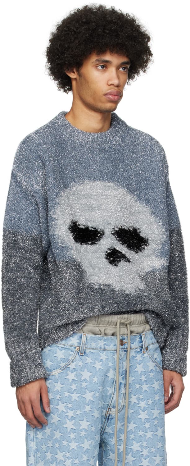 [M,L,XL]이알엘 ERL 스컬 니트 상품이미지3