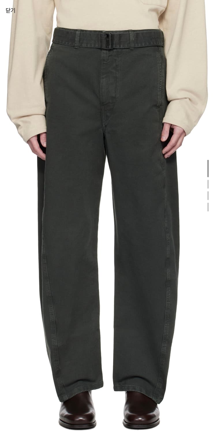 르메르 트위스티드 벨티드팬츠 카본블루 S사이즈 상품이미지1