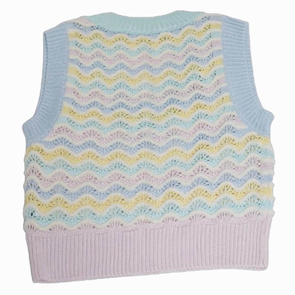 y2k 모리걸 zara 자라 웨이브 크로셰 니트 조끼 베스트 상품이미지2