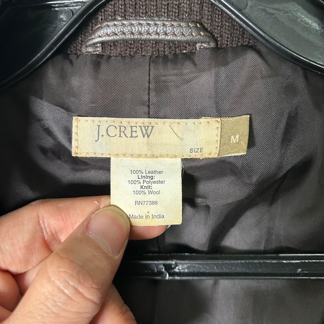  (M) 제이크루 브라운 가죽 봄버 자켓 상품이미지6