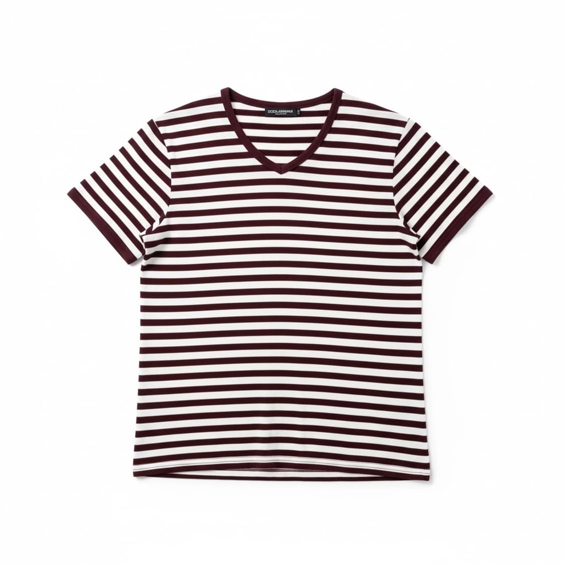 돌체앤가바나 V넥 스트라이프 반팔 티셔츠 100 상품이미지1