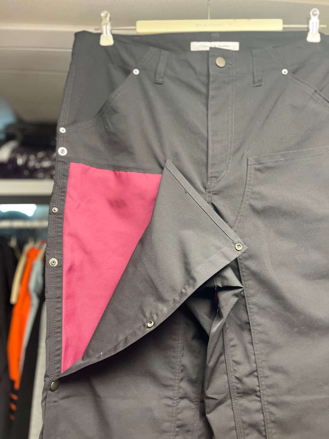 칠드런오브더 디스코댄스 레이어드 버튼 블랙 페인터 팬츠 2 상품이미지4