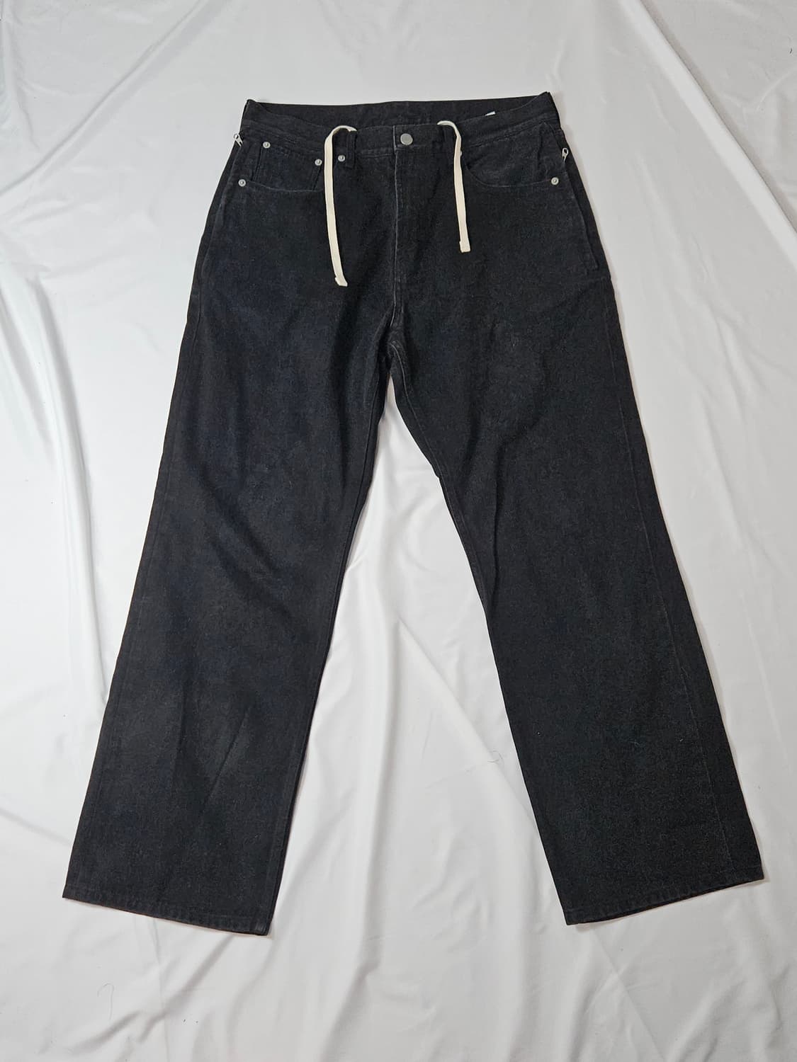 softur 소프터 흑청 데님팬츠 블랙 진 스트링 L 상품이미지1