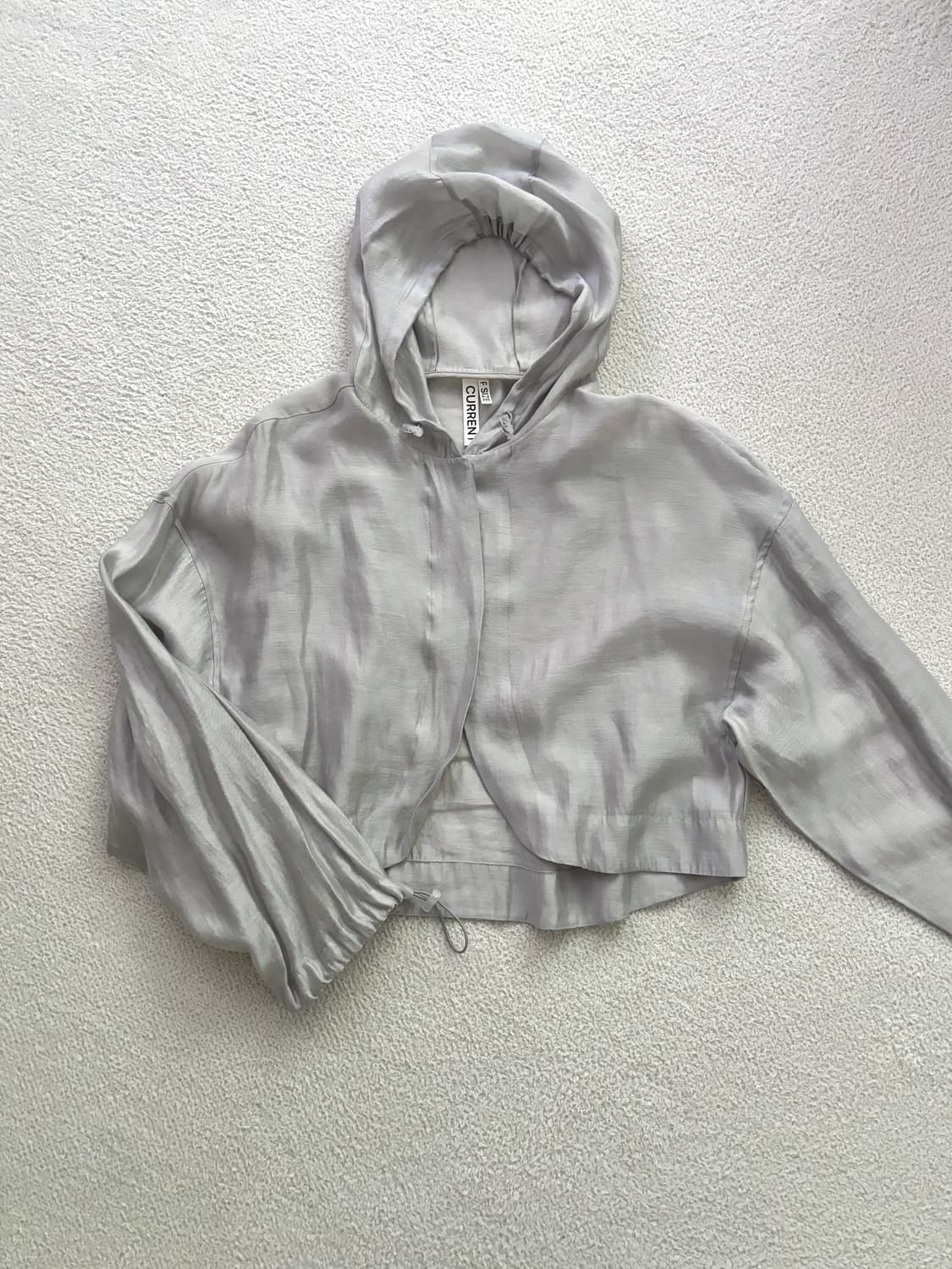 커렌트 후드 후디드 시어 볼레로 자켓 상품이미지3