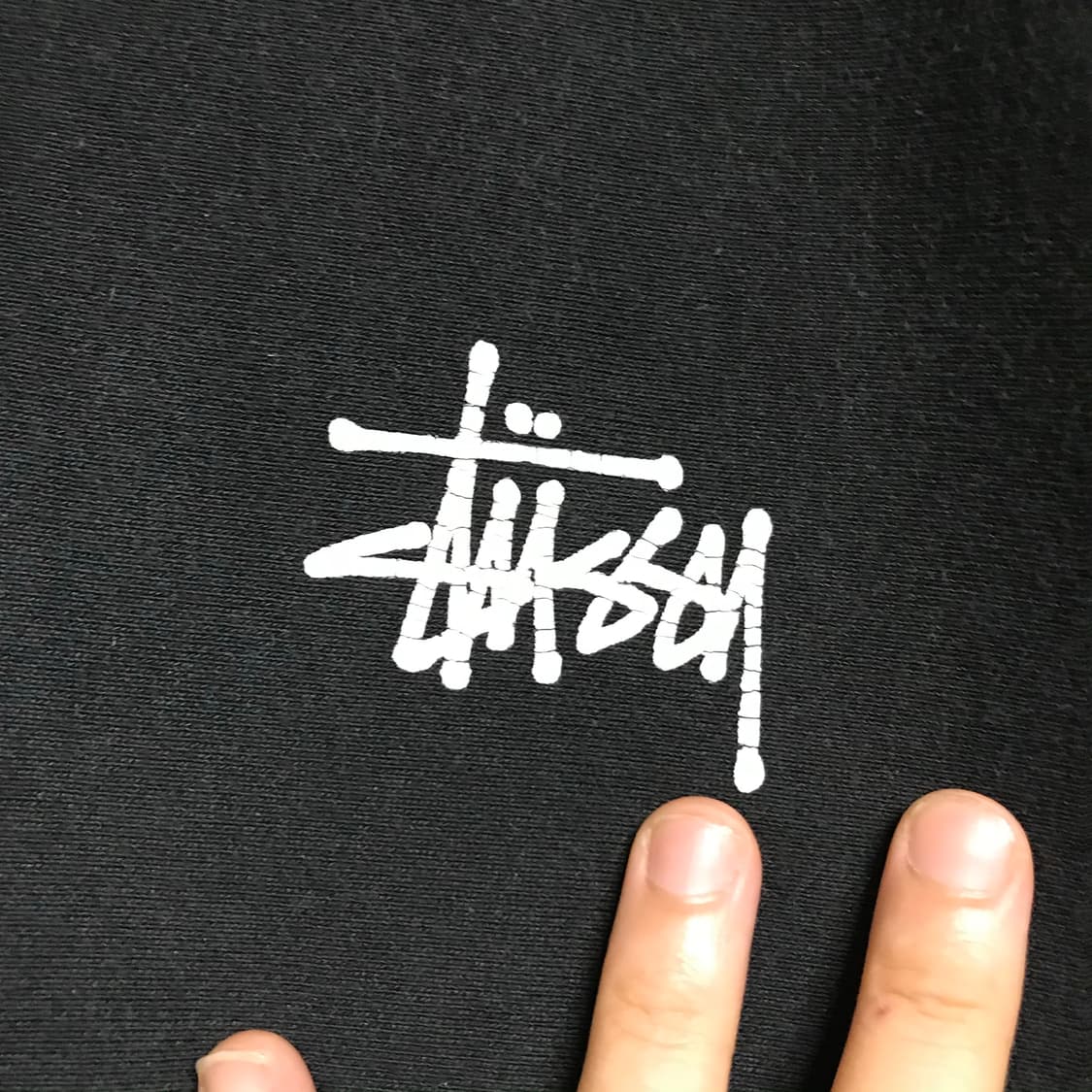 스투시 빅로고 검정 후드집업 상품이미지4