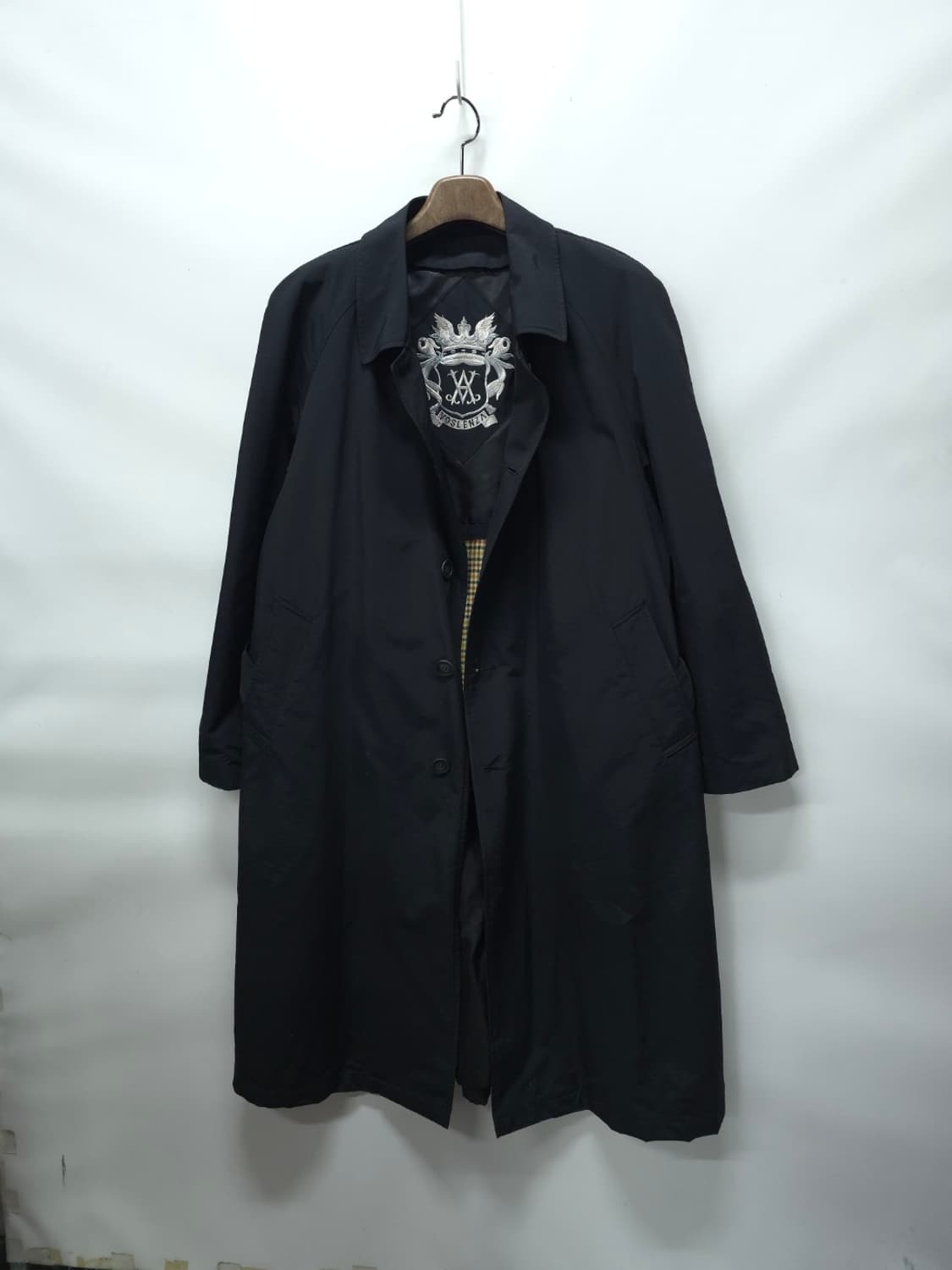 보스렌자 체크 라이너 블랙 봄가을 트렌치코트 (내피 탈부착)(105) 상품이미지1