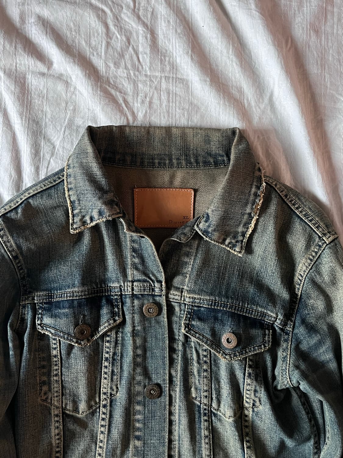 Vintage Green Washing Denim Jacket 상품이미지3