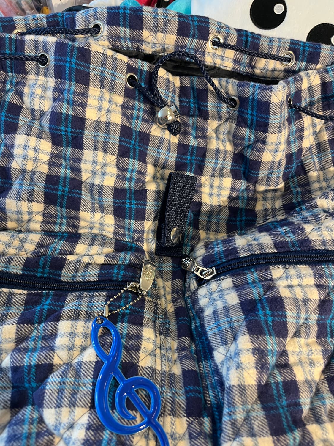 오일릴리 블루 체크 백팩🌀 상품이미지6