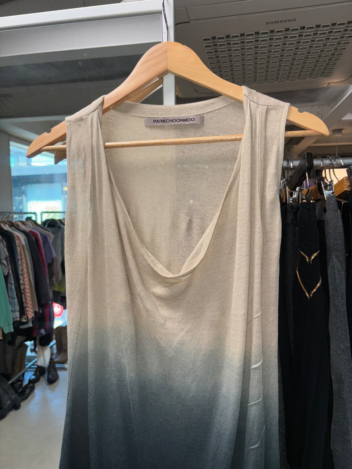 박춘무 드레이프 린넨 원피스 상품이미지3