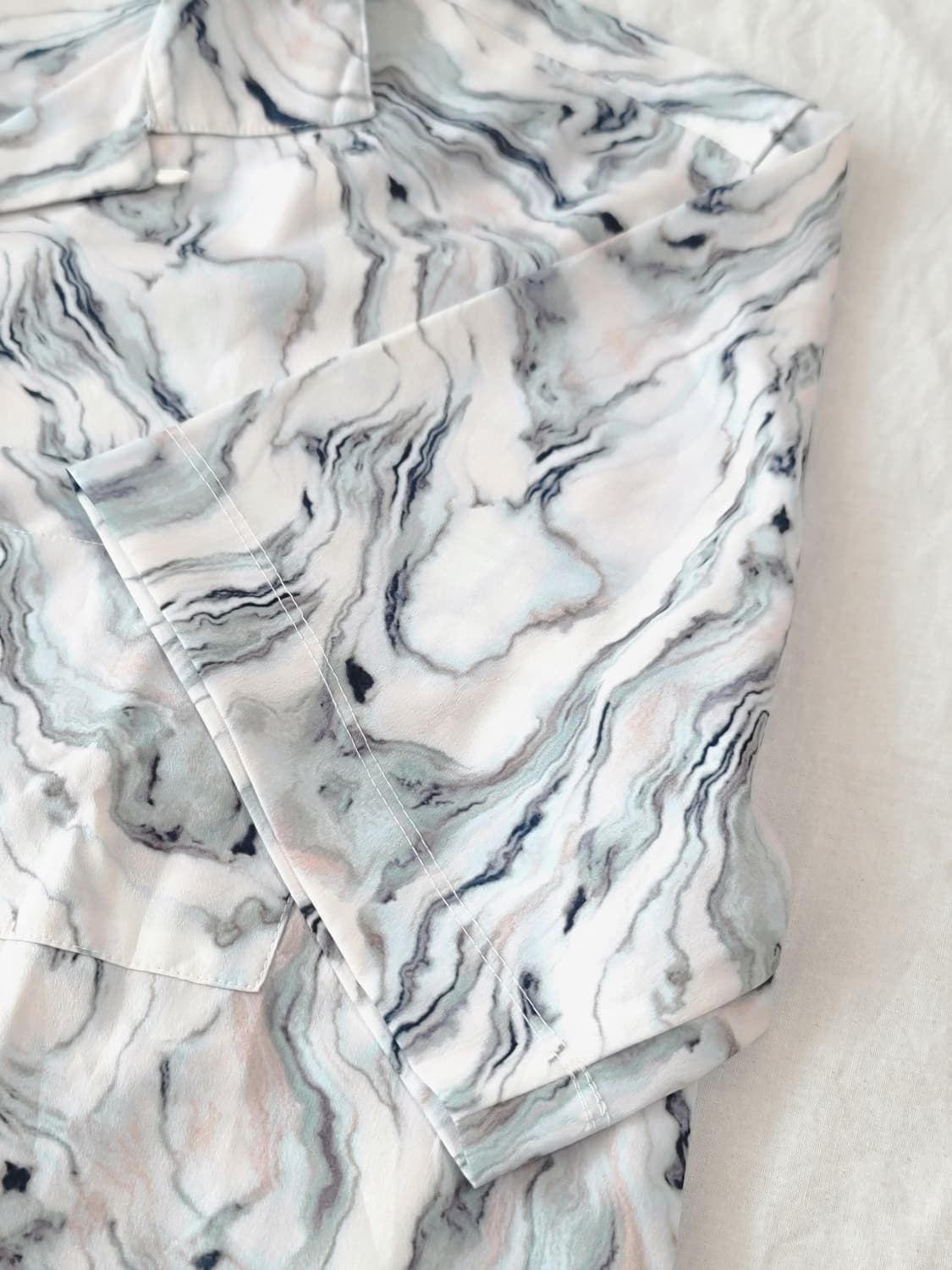 REWIND 리와인드 마블 패턴 셔츠 새상품 상품이미지4