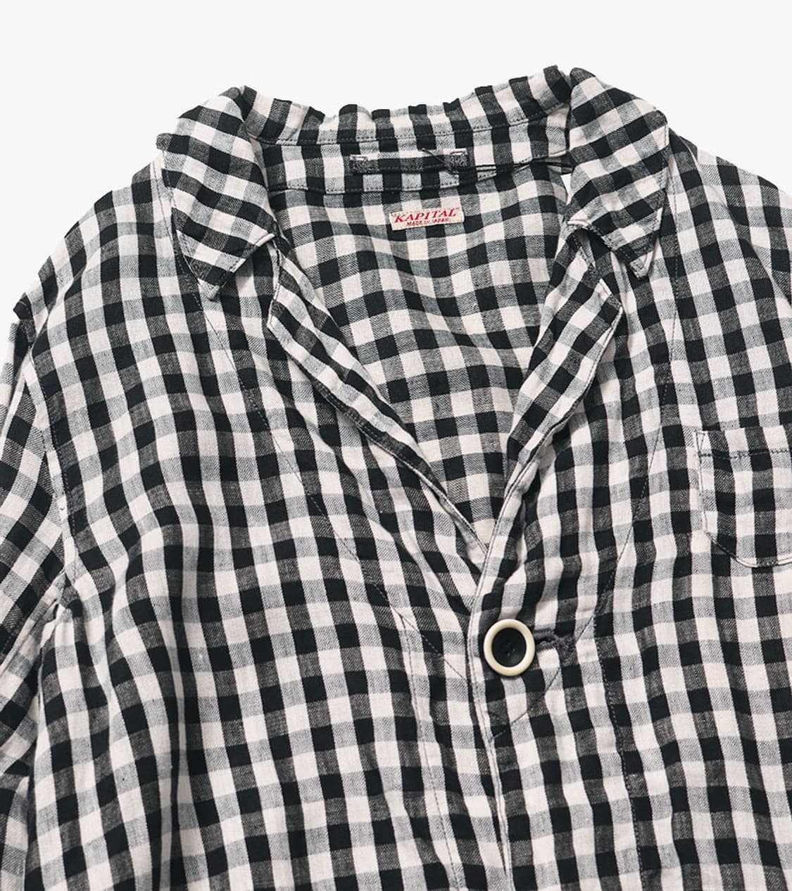 KAPITAL - LINEN CHECK JACKET 상품이미지2