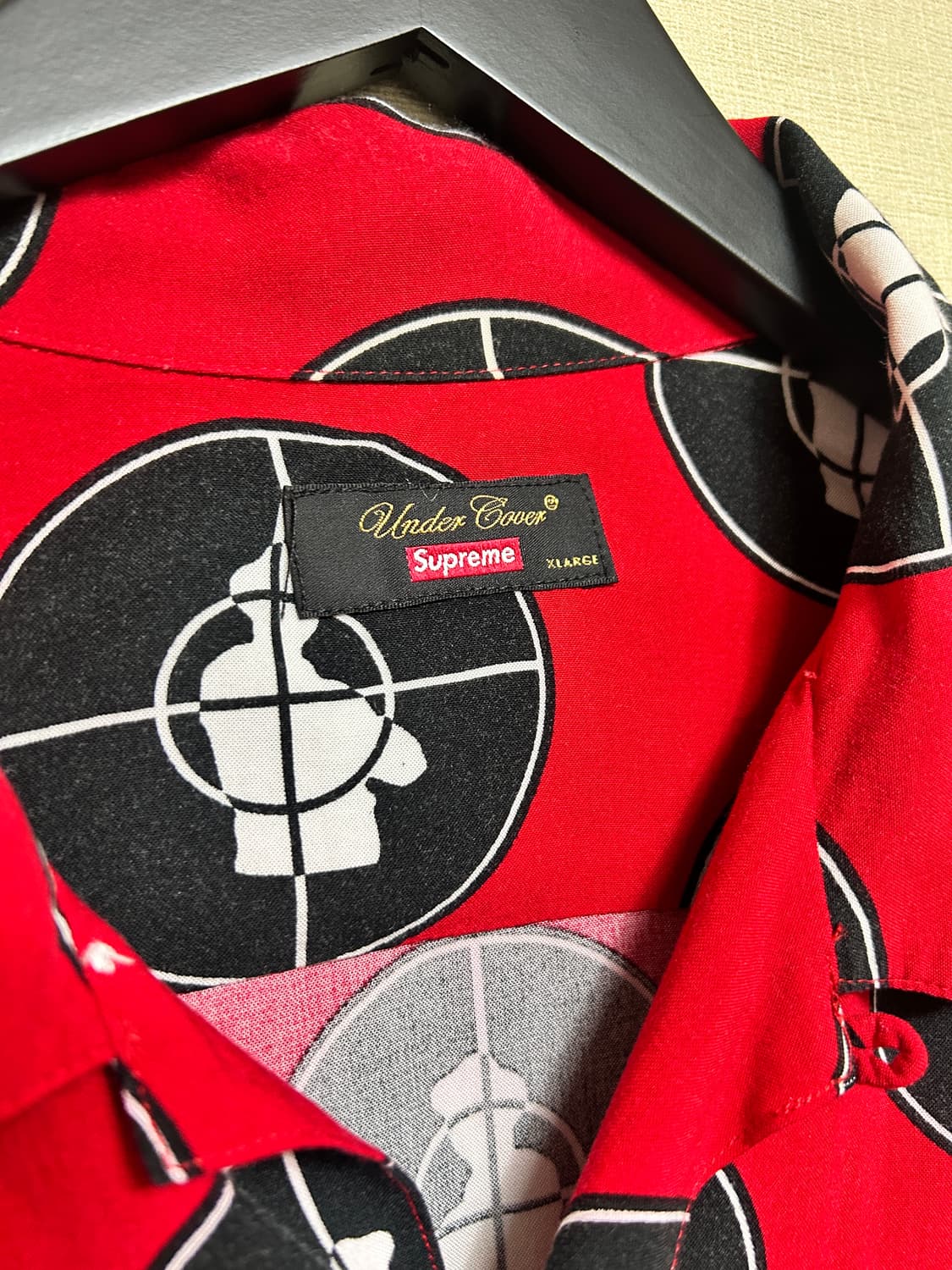 [XL] 슈프림 언더커버 퍼블릭 에너미 레이온 셔츠 레드 상품이미지2