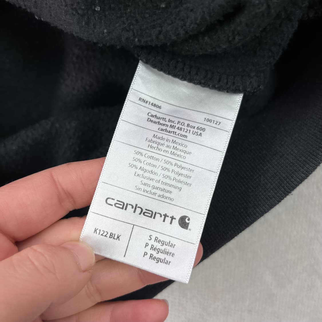 100 칼하트 블랙 후드집업 상품이미지4