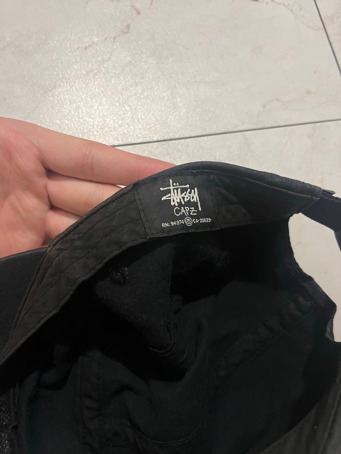 old stussy capz 반다나 패턴 블랙 볼캡 상품이미지7