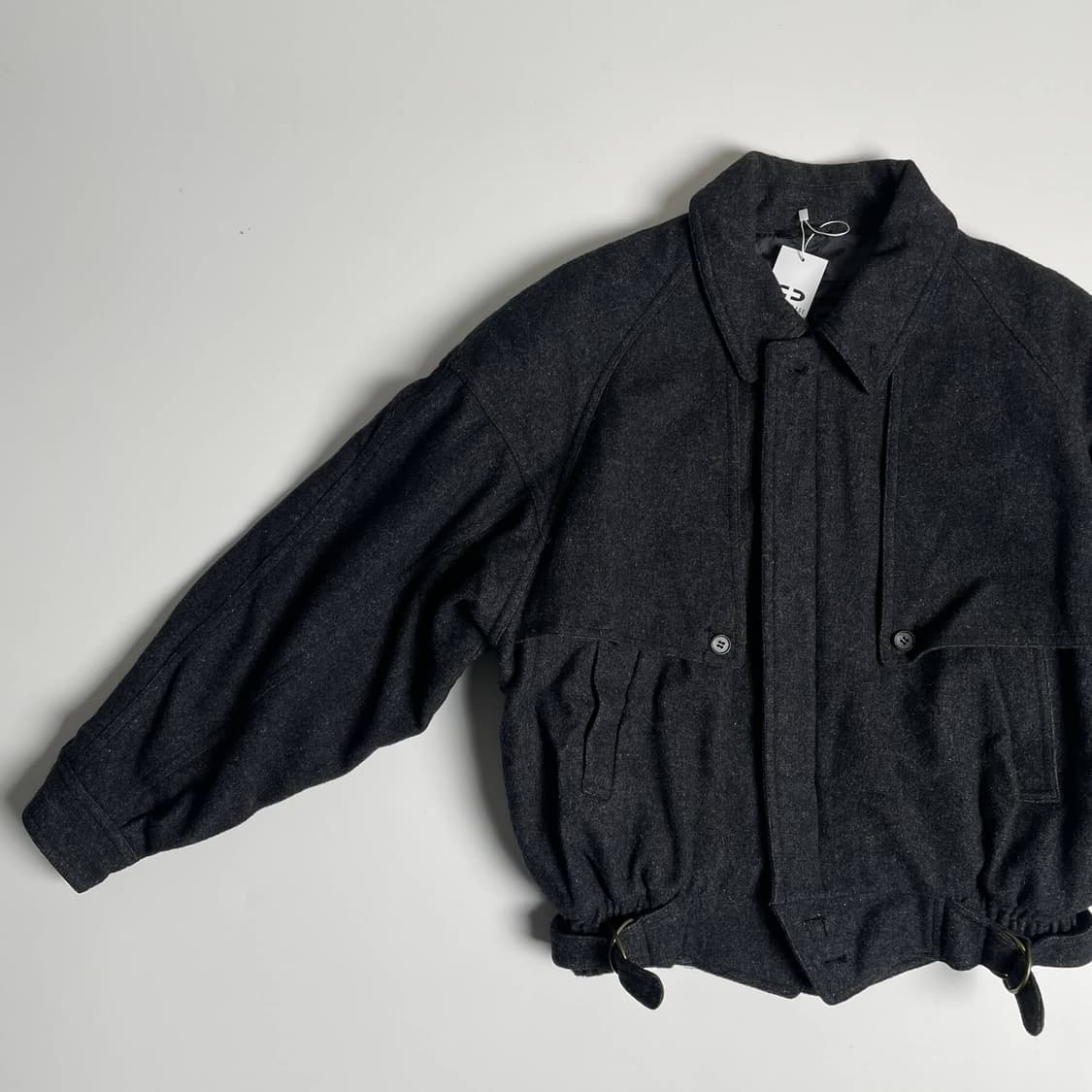 90's zacken 울 블렌드 봄버 상품이미지3