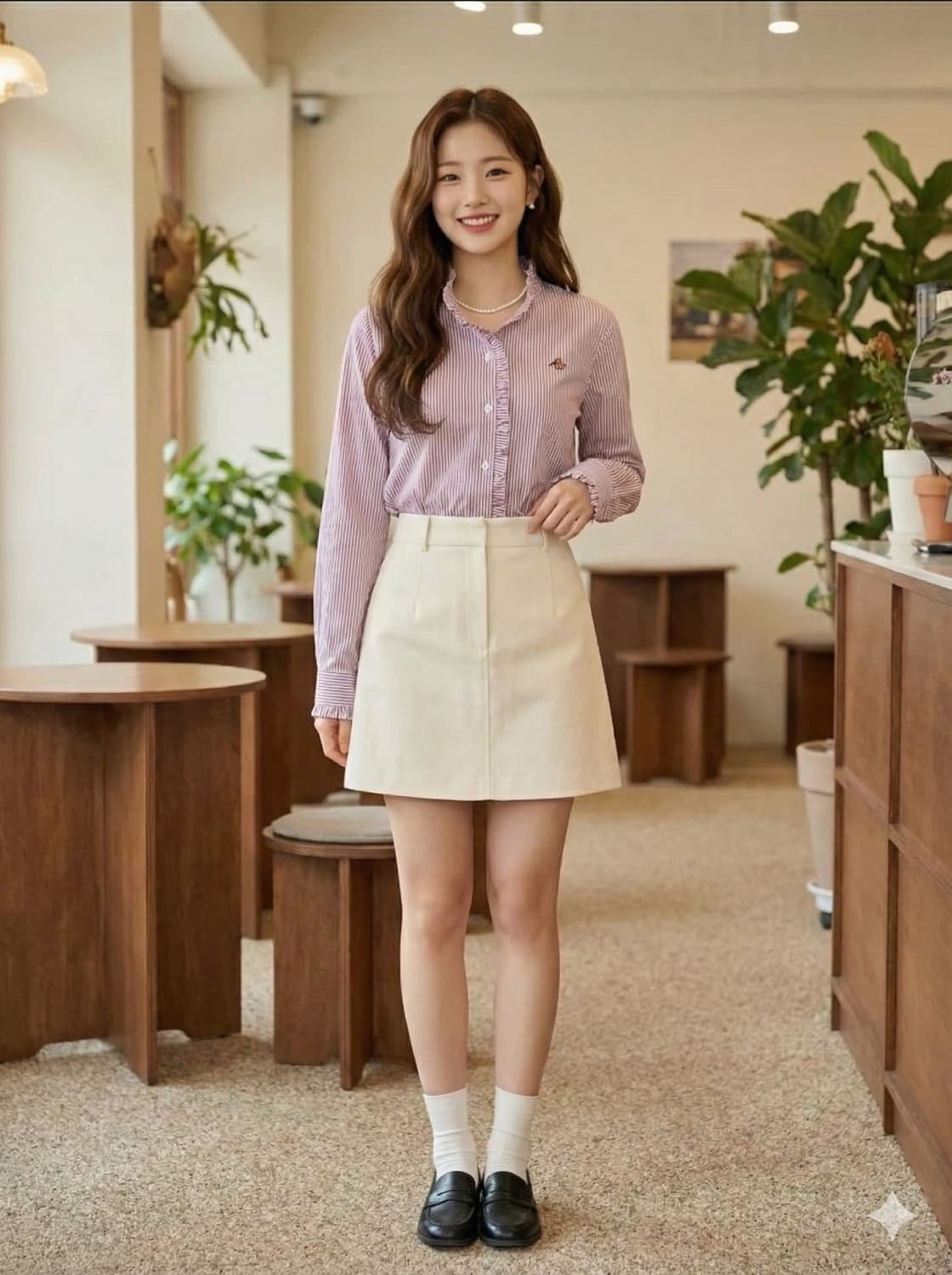 MOKDAN. 여자 스프라이트 와인 프릴 셔츠_호칭2 상품이미지1