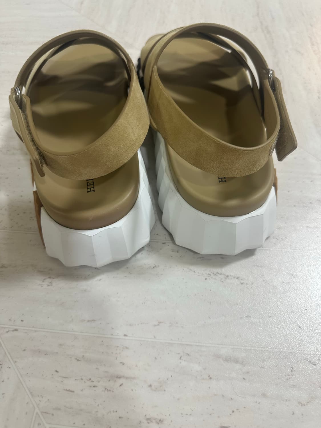 [42] 에르메스 일렉트릭 샌들 스웨이드 고트스킨& 베쥬 알바트르 상품이미지5