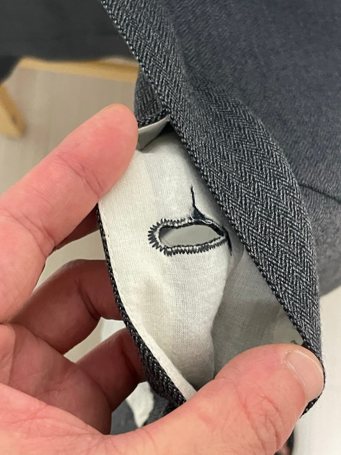 Tonywack 헤링본 울 자켓 L 상품이미지4