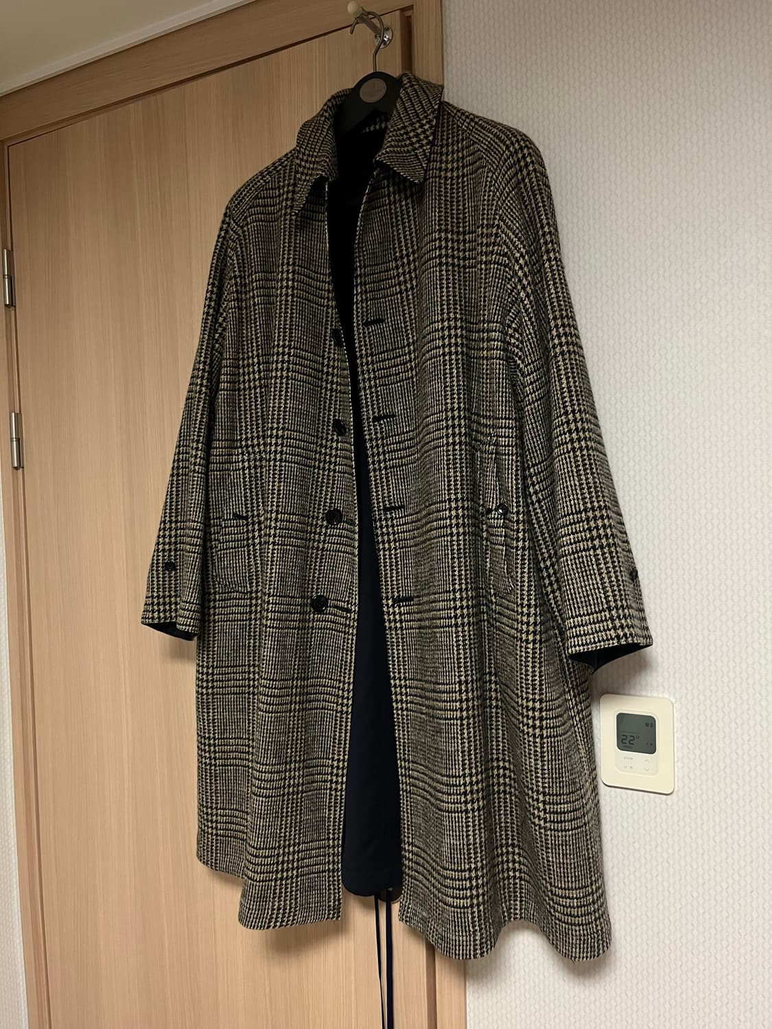 아나토미카 리버서블 코트 22FW 하운드투스/네이비 게버딘 50 상품이미지3