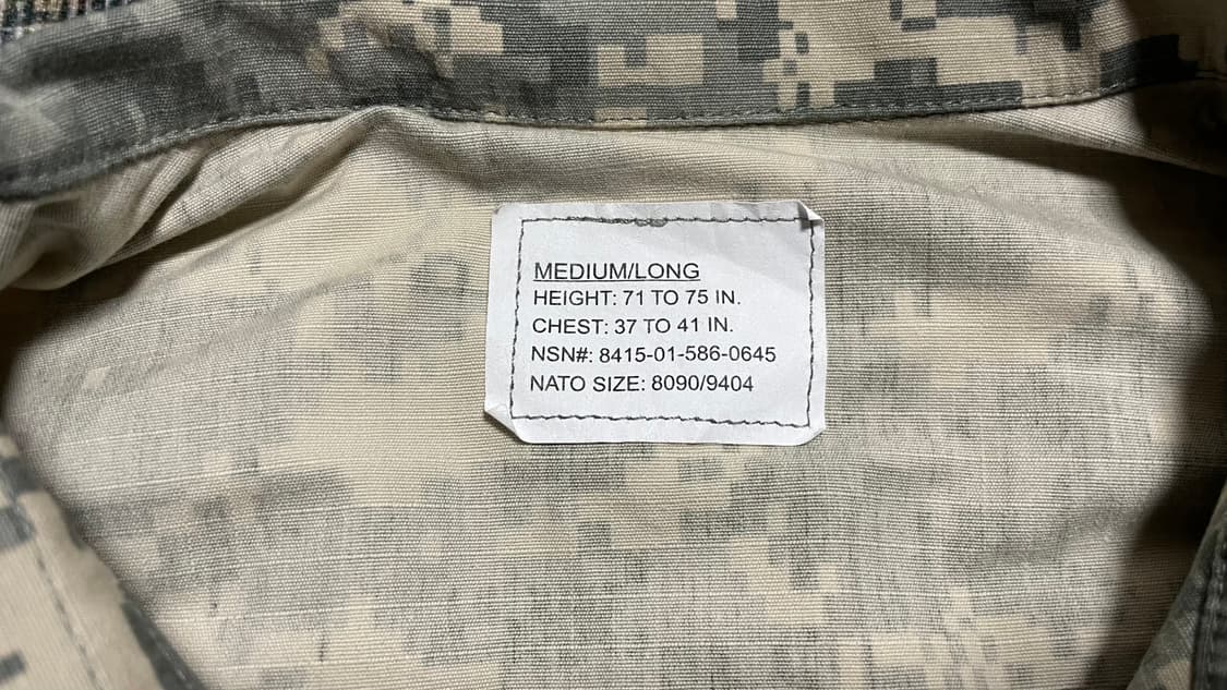 USA미국빈티지 미군 군납 ACU 자켓 UCP 디지털 카모 밀리터리 군복 상품이미지7