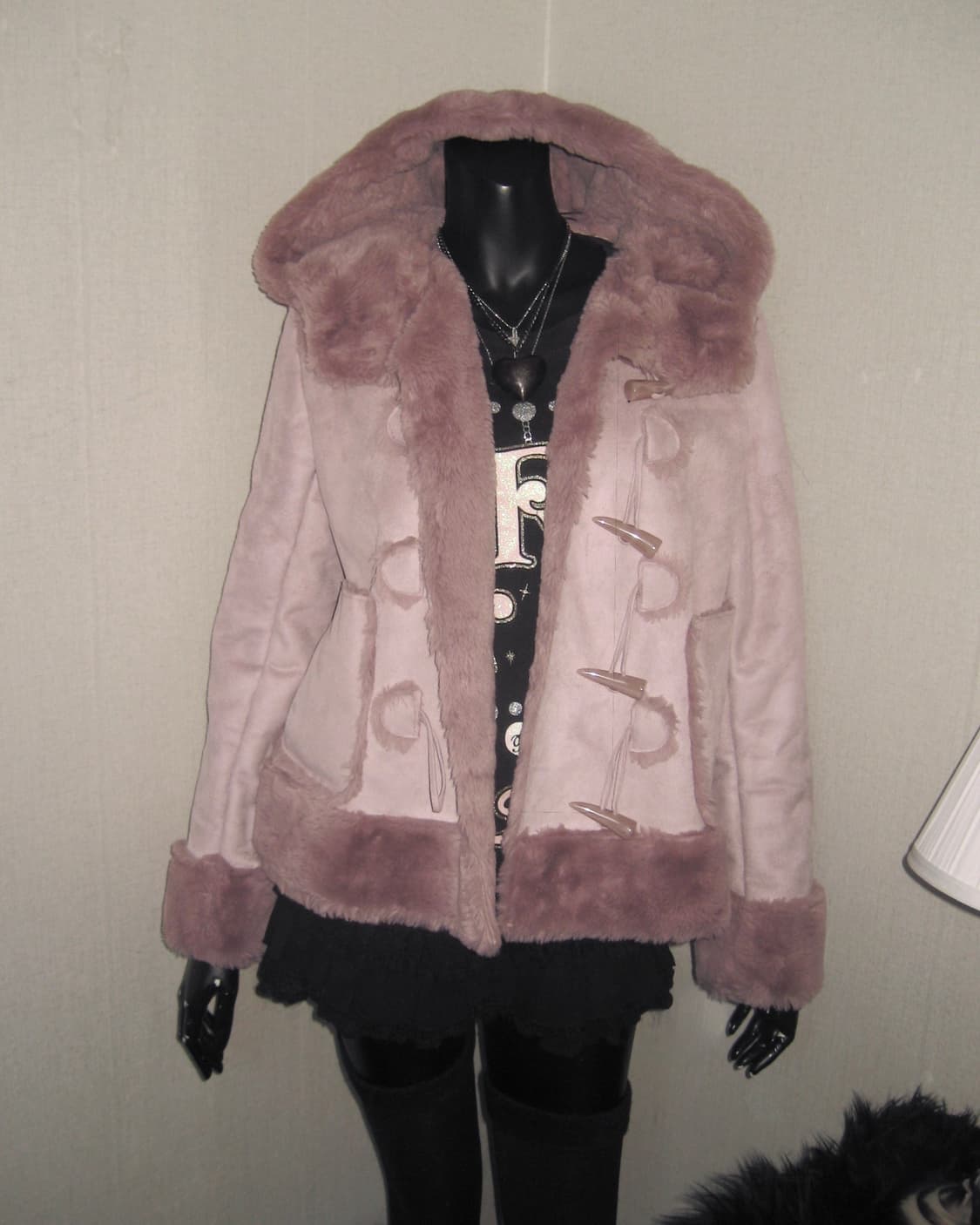 핑크 퍼 떡볶이 코트 퍼자켓 아우터 히메갸루 떡코 상품이미지3