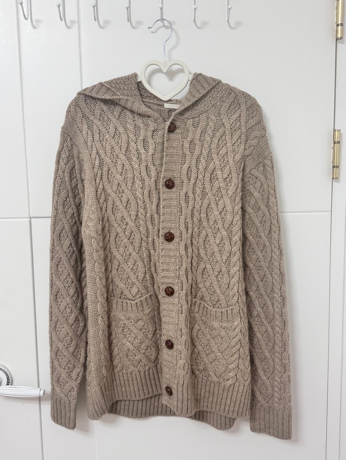 빈티지 모리걸 브라운 가디건 상품이미지1