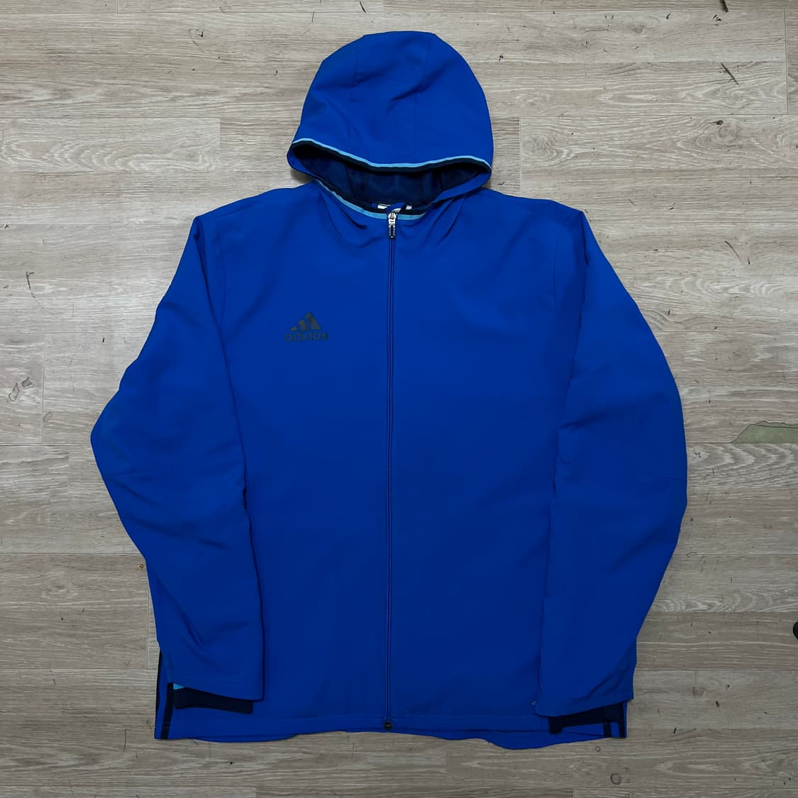 아디다스 클라이마쿨 기능성 바람막이 후드자켓 [블루] XL/105 상품이미지1