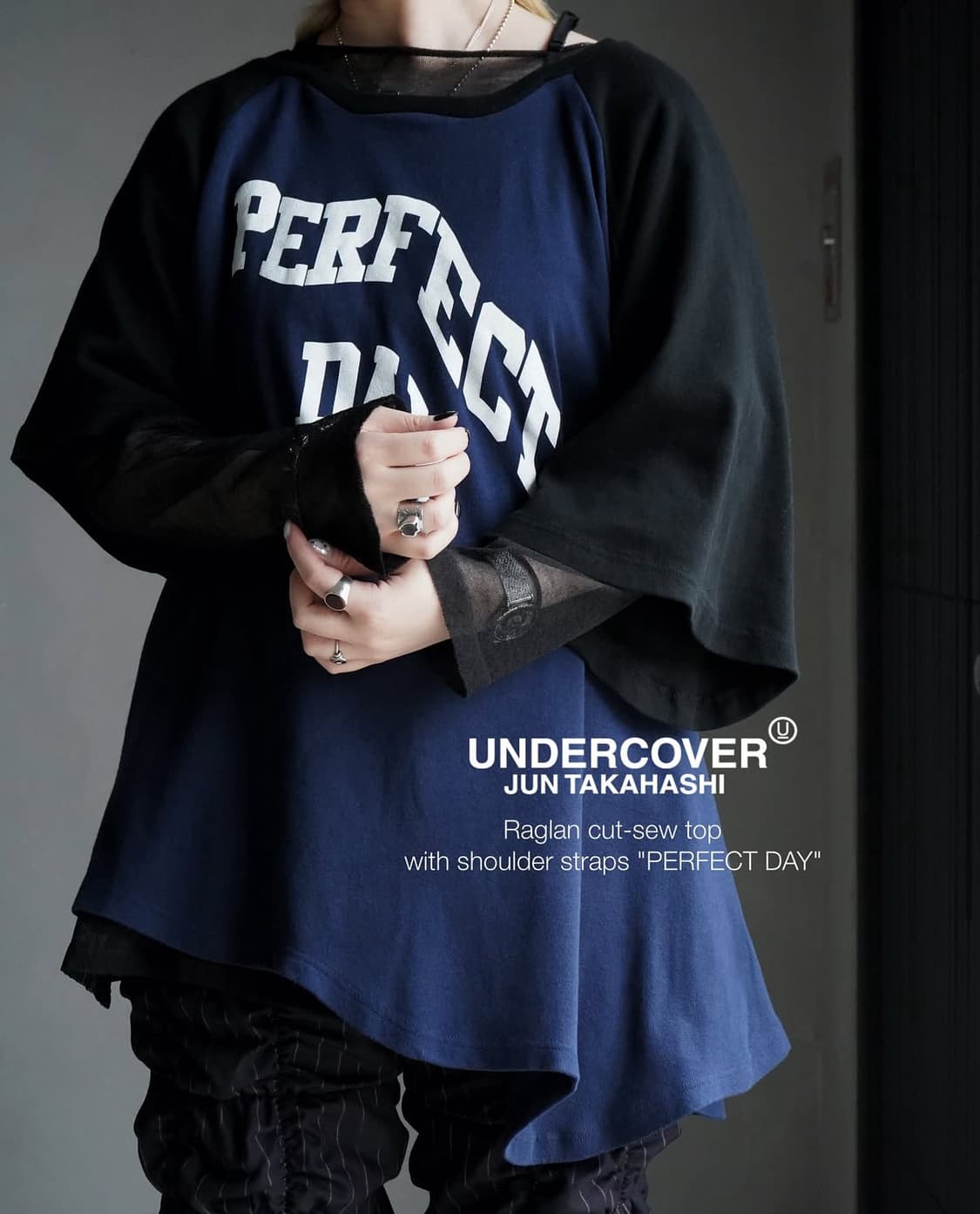 Undercover shoulder strap raglan t-shirt 상품이미지1