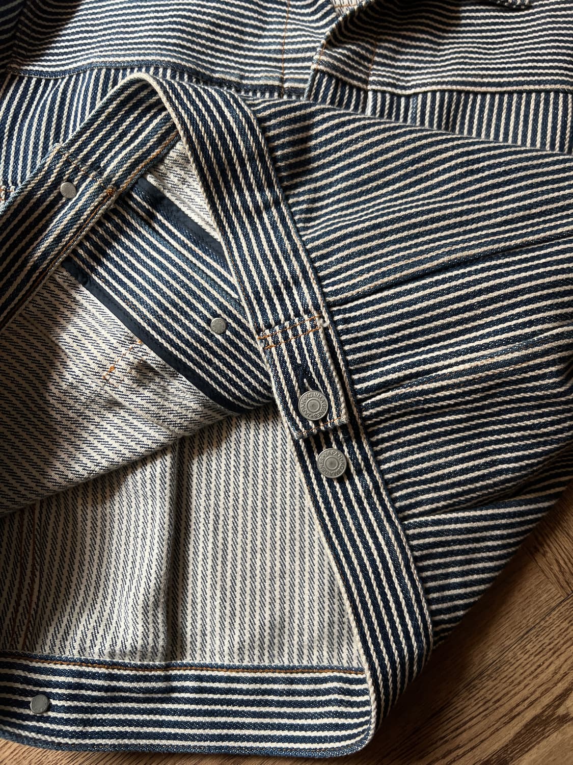 [L]코지마진즈 재팬메이드 21oz 히코리 2세대 데님 트러커 자켓 상품이미지5