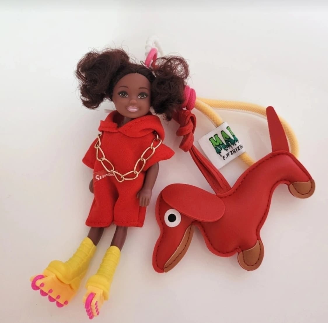 새상품)흑인 뽀글이 힙스타일 빈티지틱 바비인형키링 올set 상품이미지1