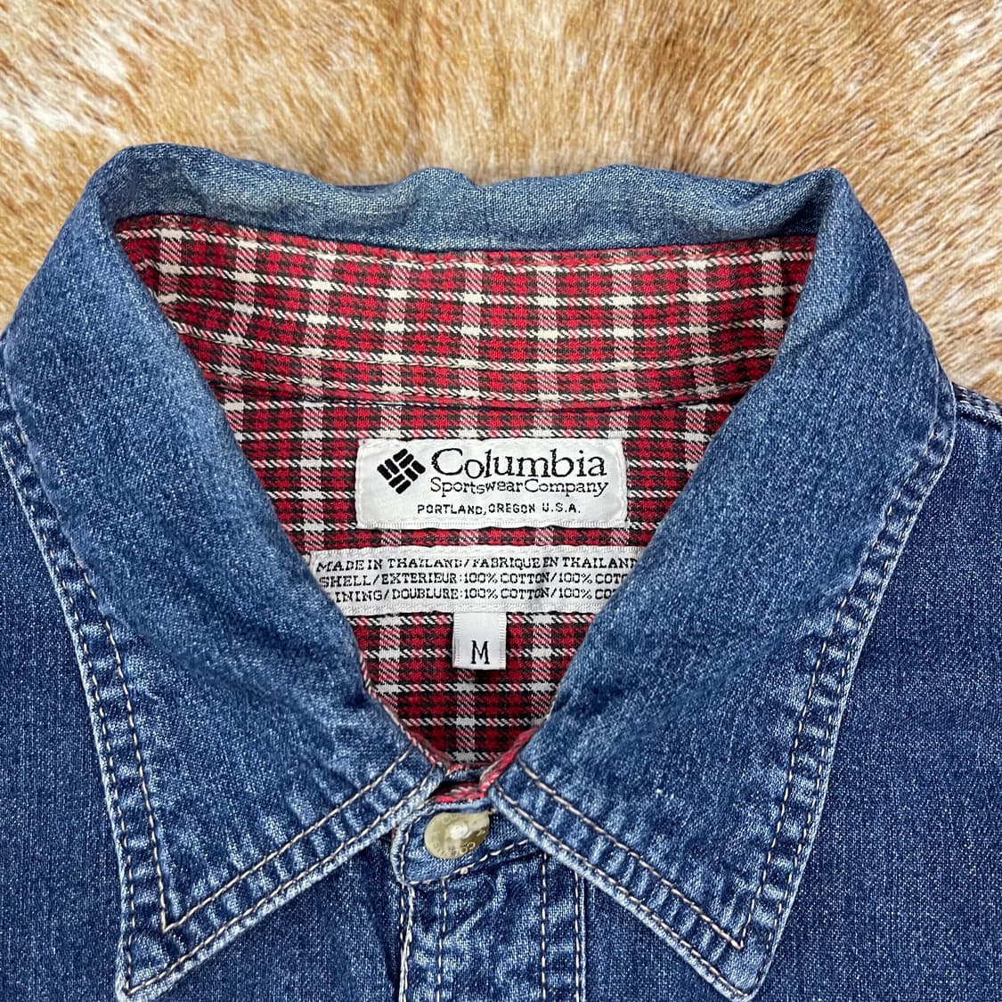 90's Columbia denim shirt 상품이미지2
