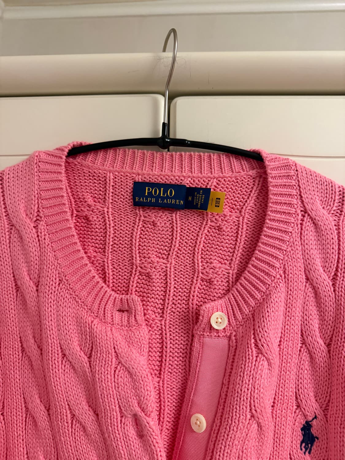 폴로 랄프로렌 니트 가디건 핑크 M 상품이미지2