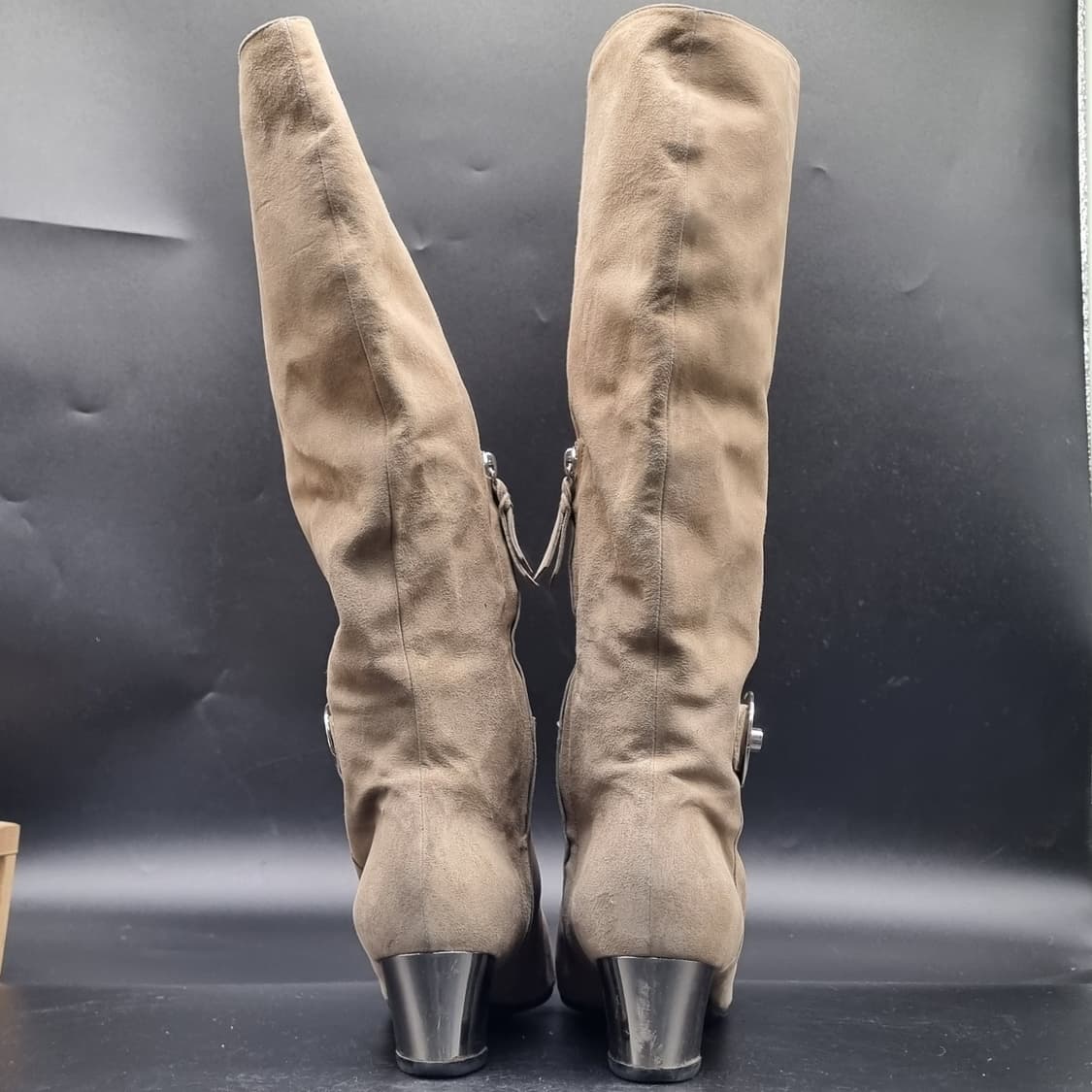 폴리니 스웨이드 여성롱부츠36.5 225 굽5 상품이미지4