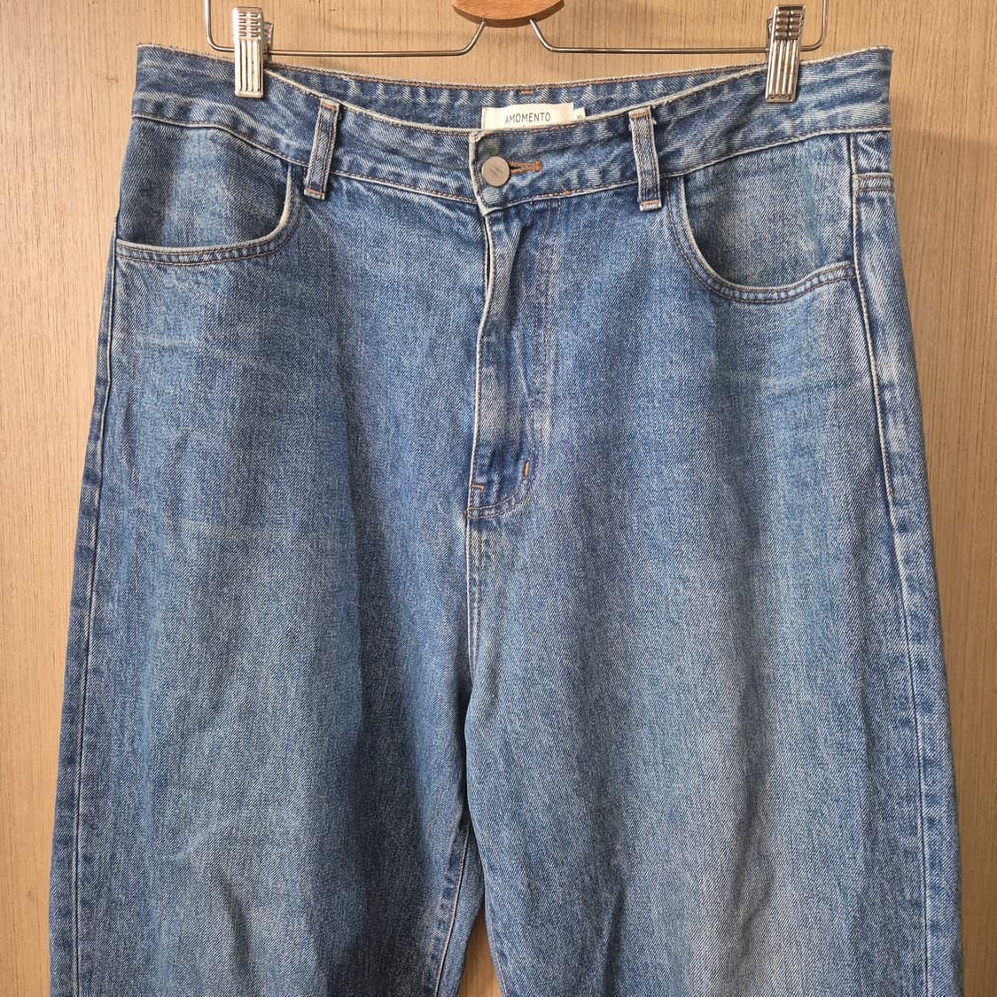 [XL]아모멘토 AMOMENTO 딥블루 와이드 데님 진 상품이미지2