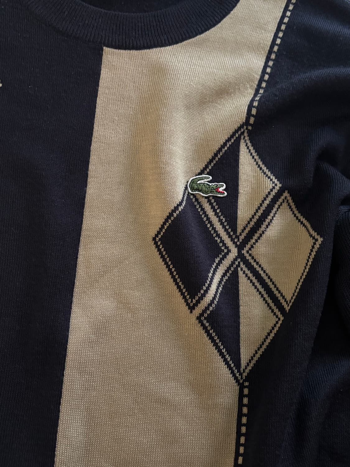 라코스테 빈티지 아가일 배색 니트 상품이미지2