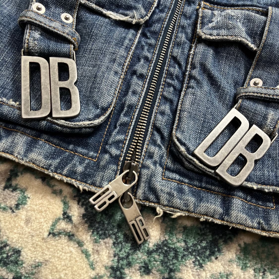 00s Dirk Bikkembergs 딕 비켐버그 데님 f206 자켓 S 상품이미지3