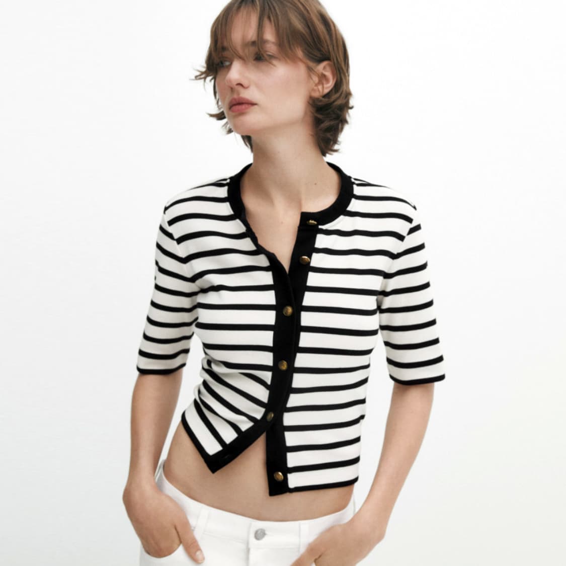 마시모두띠(Massimo Dutti) 스트라이프 코튼가디건 55 상품이미지1