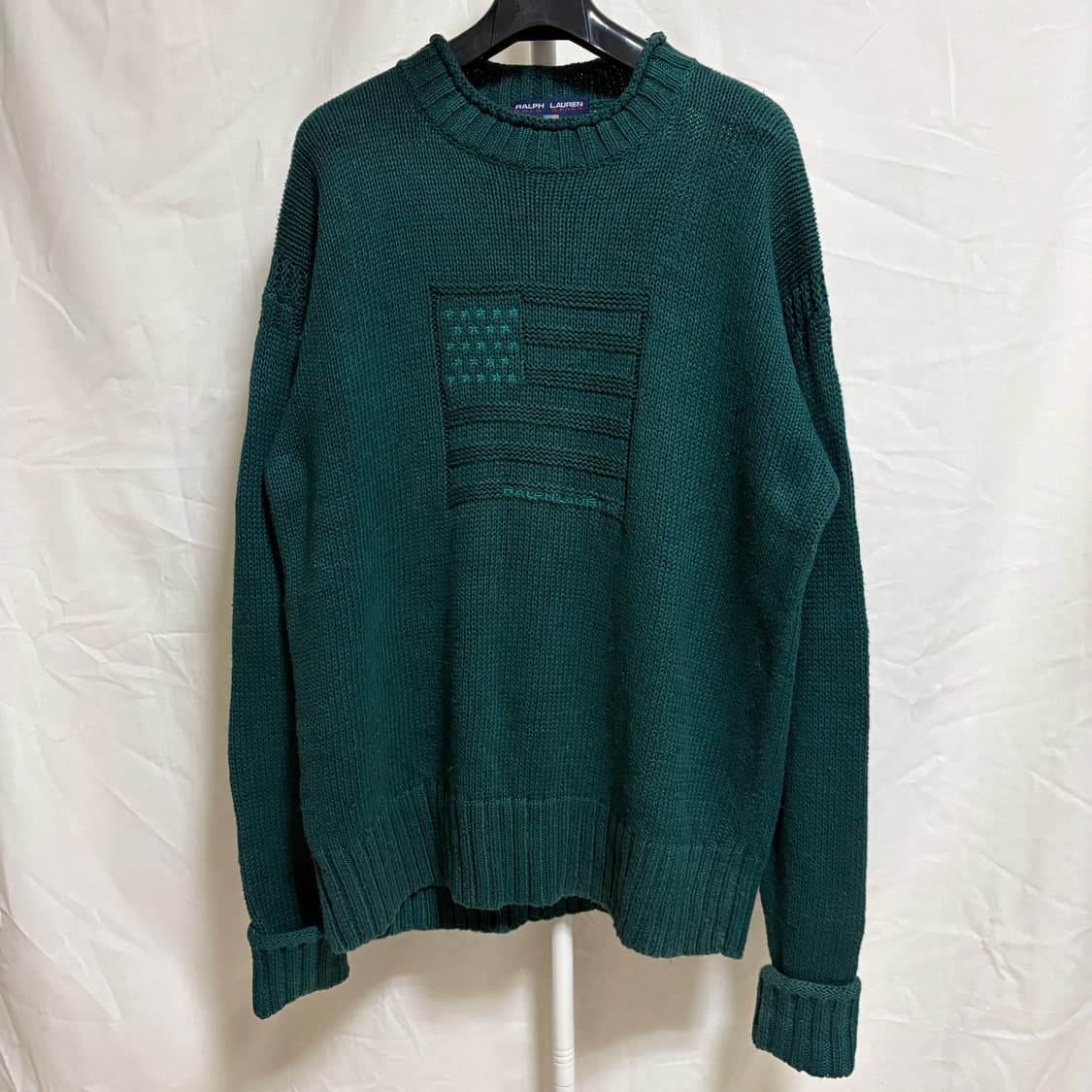 폴로 스포츠 성조기 플래그 코튼 니트 스웨터 / 그린, L 상품이미지1