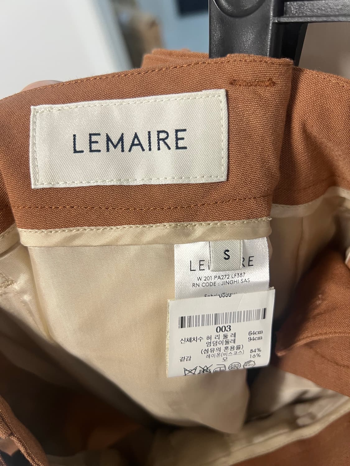 LEMAIRE 르메르 플랫티드 벨티드 팬츠 s 상품이미지3