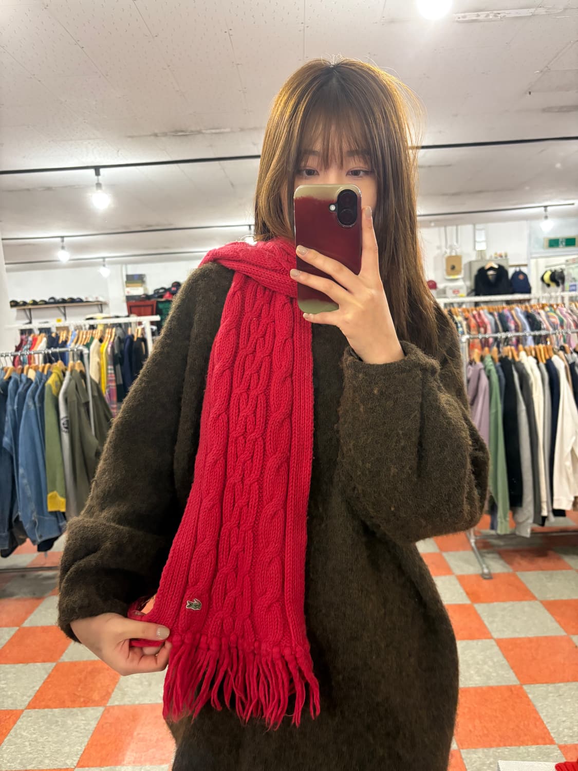 라코스테 꽈베기 머플러 상품이미지1